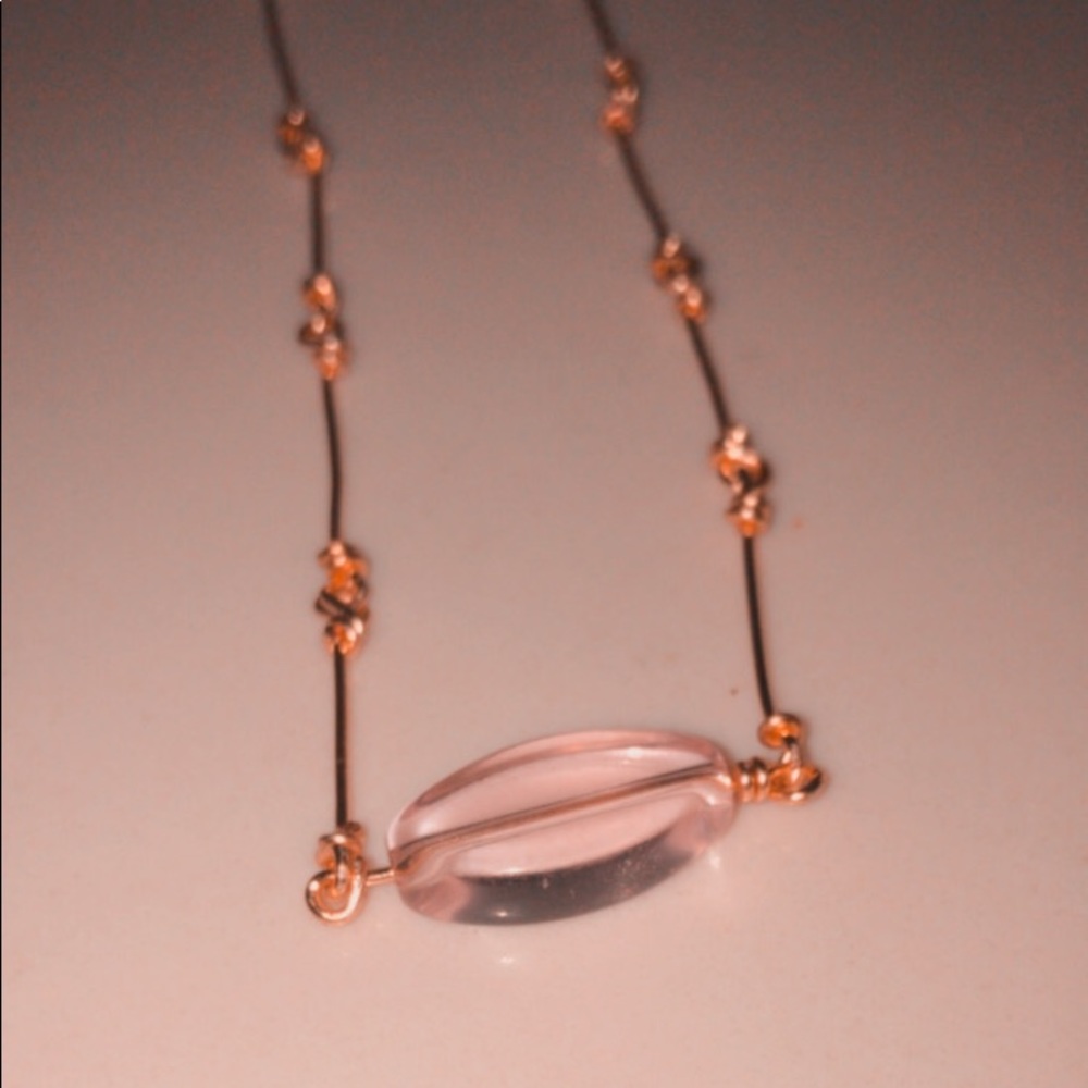 Baby pink & gold choker